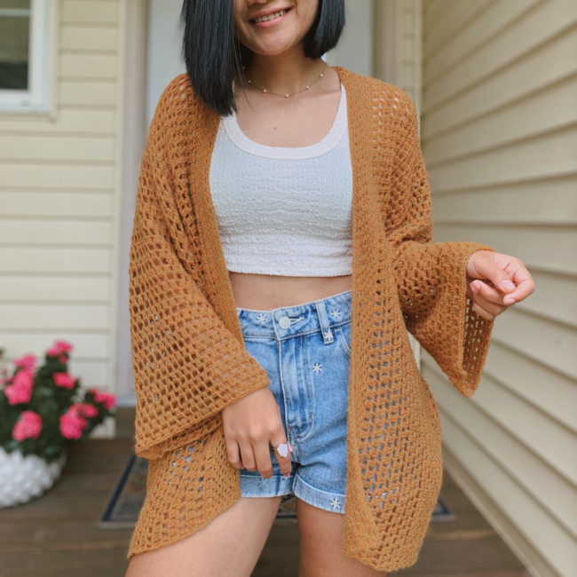 Lightweight crochet cardigan: Crochet pattern