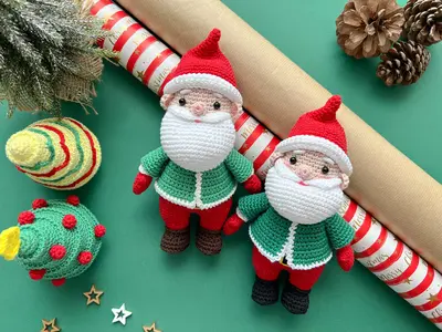 Christmas Decoration: Santa, reindeer, gnomes, and trees