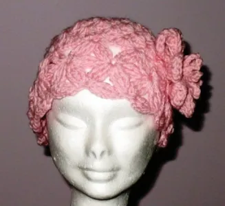 Vintage Look Curly Flower Hat