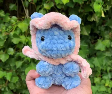 Crochet hippo pattern, mini crochet animals pattern