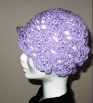 Stylish Violet Flower Brim Hat