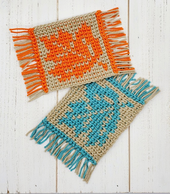 Maple Leaf Coaster: Crochet pattern | Ribblr