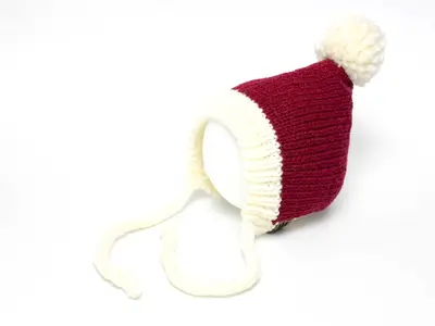 Santa Christmas Pixie Bonnet Hat