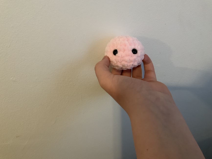 Press Bubble Frog Stress Relief Squishy Crochet Plush Toy And