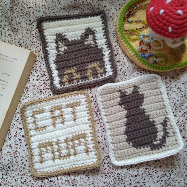 Moon coasters Crochet pattern Ribblr