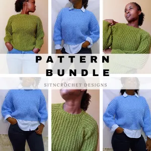 Crochet Sweater Pattern Bundle