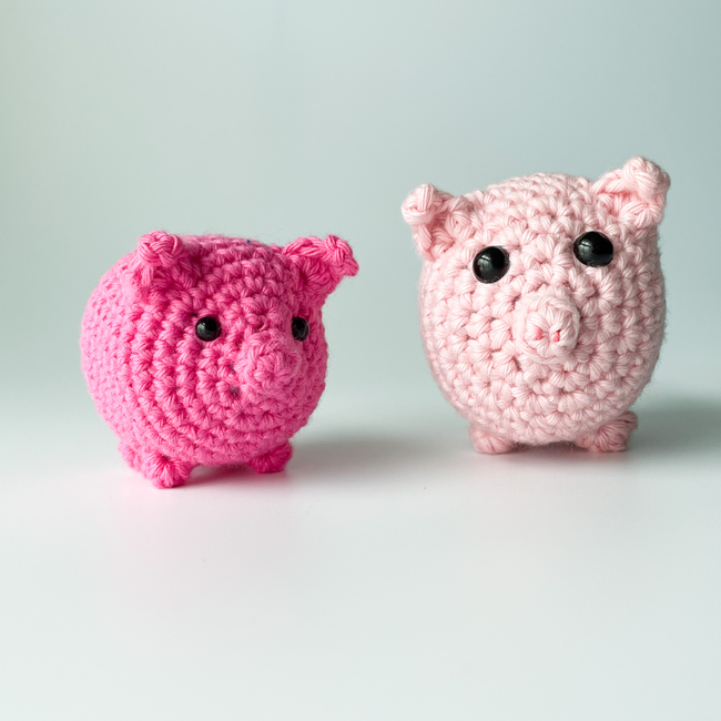 Amigurumi pig crochet pattern, mini crochet animals