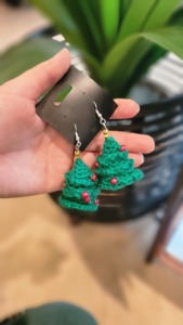 Mini Christmas Tree Earrings