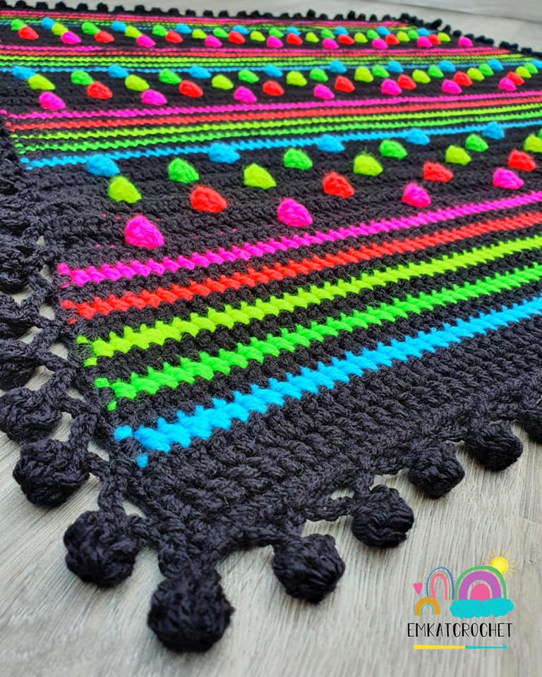 Crochet Bundle Up Stripes Baby Blanket 