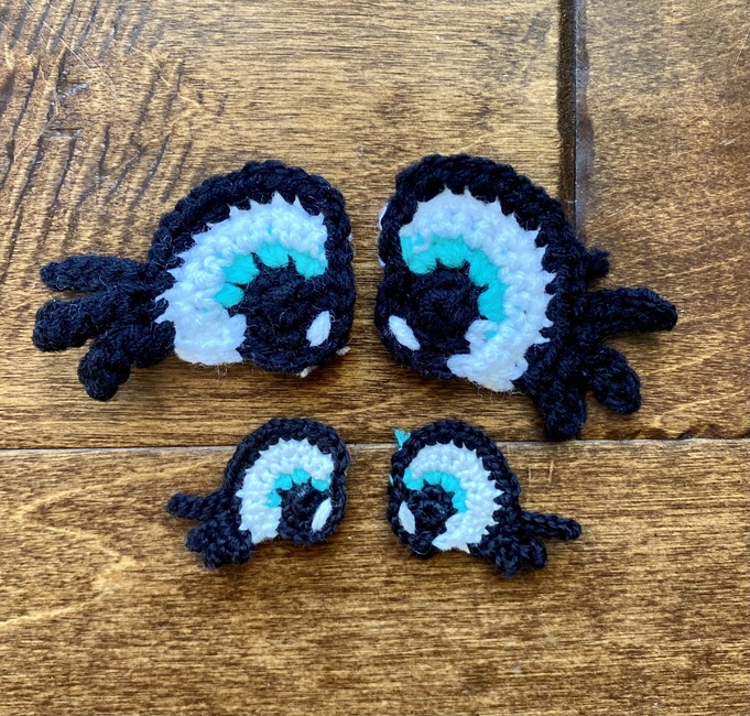 First time trying to crochet cartoon eyes : r/crochet