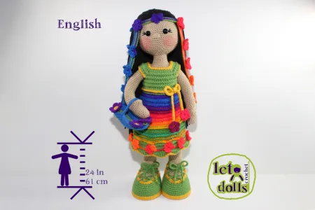 LetoDolls Crochet Patterns Large Dolls (21 / 53 cm) Vol. 4: kaila, Lily,  Maya and Nora