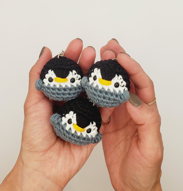 Baby Penguin Keychain Crochet