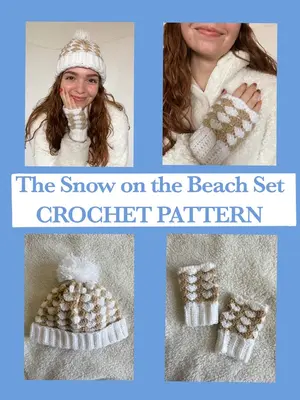 The Snow on the Beach Beanie and Glove Set