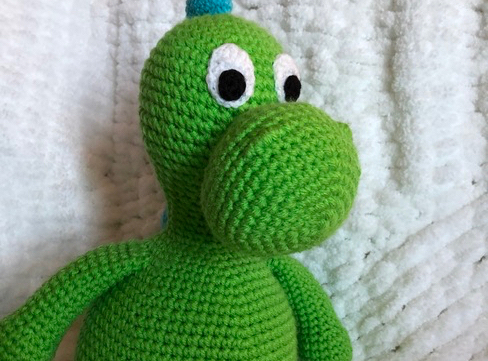 Dinosaur Chocolate Strawberry Crochet Amigurumi Plush Stuffed Animal