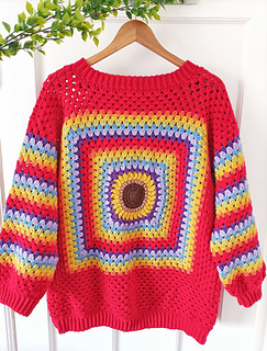 Sunflower Granny Sweater: Crochet pattern | Ribblr