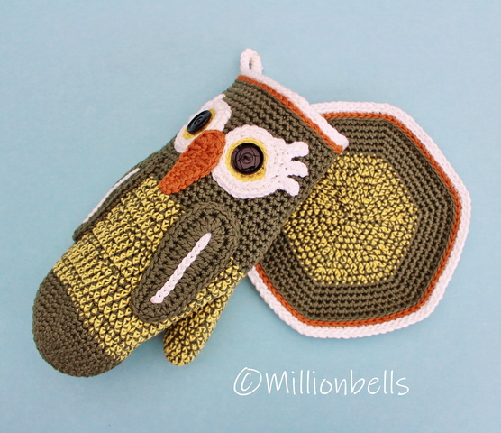 Loom Knit Fingertip Potholder mini Oven Mitt (Instant Download) 