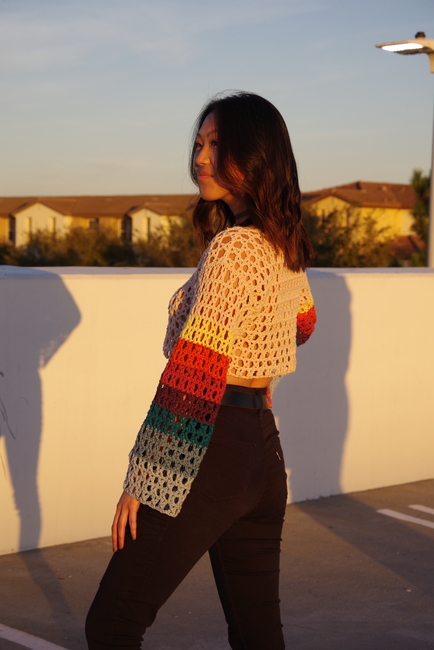 DIY Mesh Sleeves - HOW TO crochet mesh sleeves 