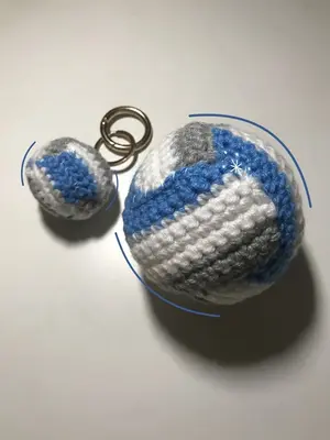 Volleyball stress ball and keychain