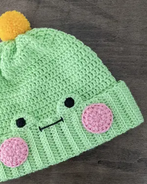 Froggy Fold Over Beanie