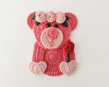 Valerie The Valentine Bear - Teddy Bear Applique