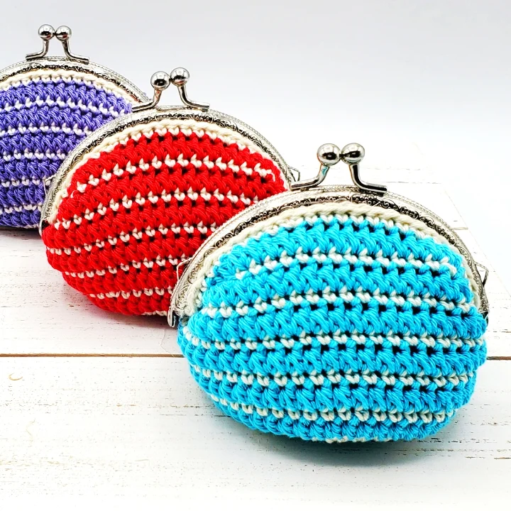 Stripy Coin Purse: Crochet pattern | Ribblr