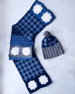 Let it Snow Crochet Scarf and Beanie Pattern