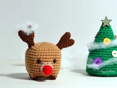 Reindeer Amigurumi Christmas Ornament Pattern