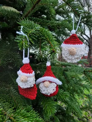 3 Versions of Gilbert the Christmas Gnome Ornament