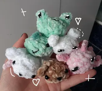 Mini Mochi Friends! - Bunny, Bear, Frog, Axolotl, Mouse and Dino