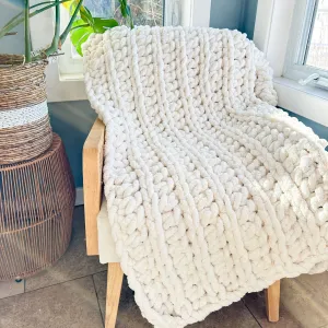 Striped Wattle Stitch Large Blanket Free Crochet Pattern -  OkieGirlBling'n'Things