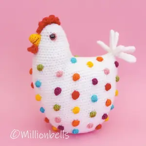 Polka Dots Chicken Amigurumi Easter