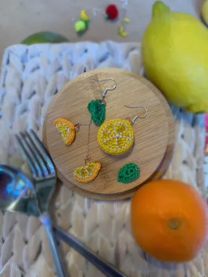 Orange Slice Earrings