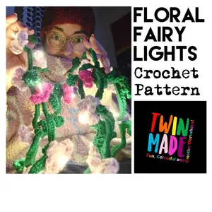 Floral Fairy Lights Crochet Pattern  by Twin Made