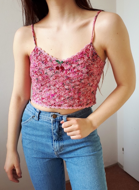 Cherry lady top: Crochet pattern | Ribblr