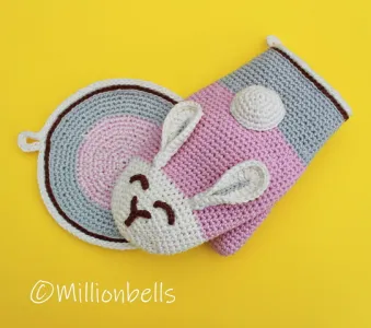 Bunny Oven Mitt Potholder Animal