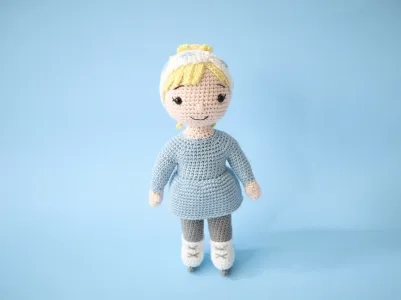 Imogen the Ice Skater Doll Amigurumi