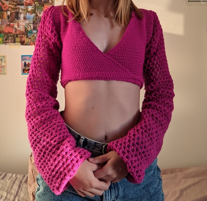 Crochet Long Sleeve Top