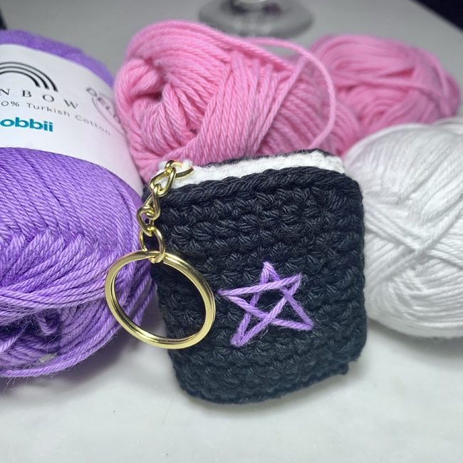 Book of Shadows Keychain: Crochet pattern