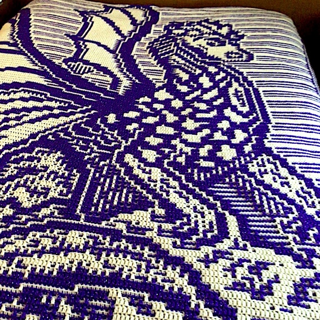 Book Dragon Overlay Mosaic: Crochet pattern | Ribblr