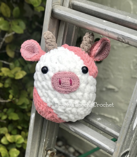 Strawberry cow crochet PATTERN amigurumi stuffed animal