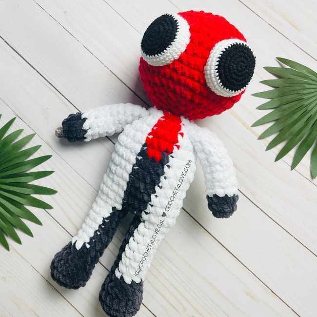 Red Roblox Rainbow Friends: Crochet pattern