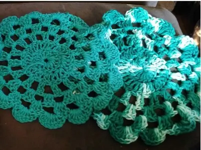 Pretty Flower Dish cloth