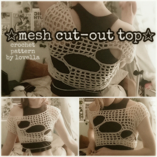 mesh cutout top: Crochet pattern | Ribblr