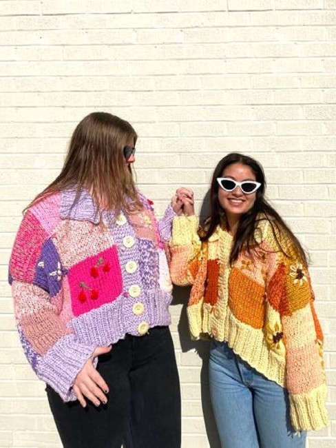 LEINWANDE / Bubble Patchwork Cardigan 早期割引セール LEINWANDE / Bubble Patchwork Cardigan ニット/セーター