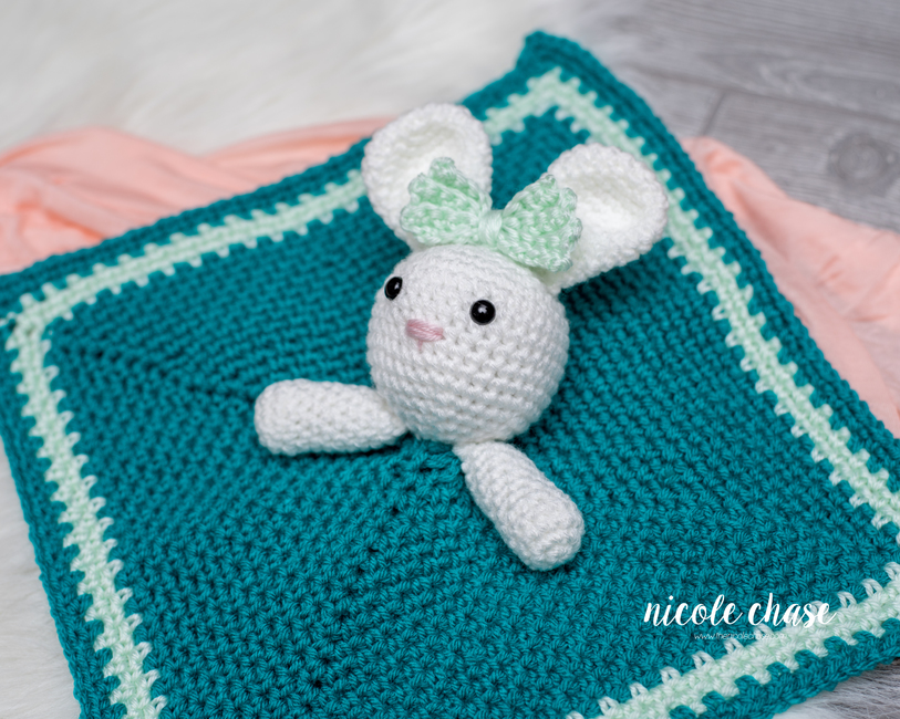 Free Crochet Bunny Lovey Pattern (Square Blanket) - Cuddly Stitches Craft