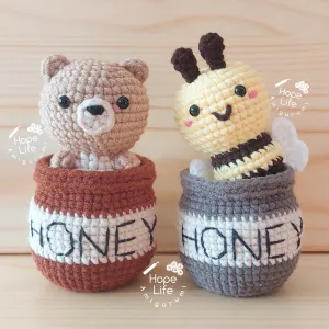 Bear & Bee in Honey Pot