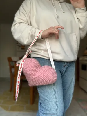 The most perfect heart plush purse