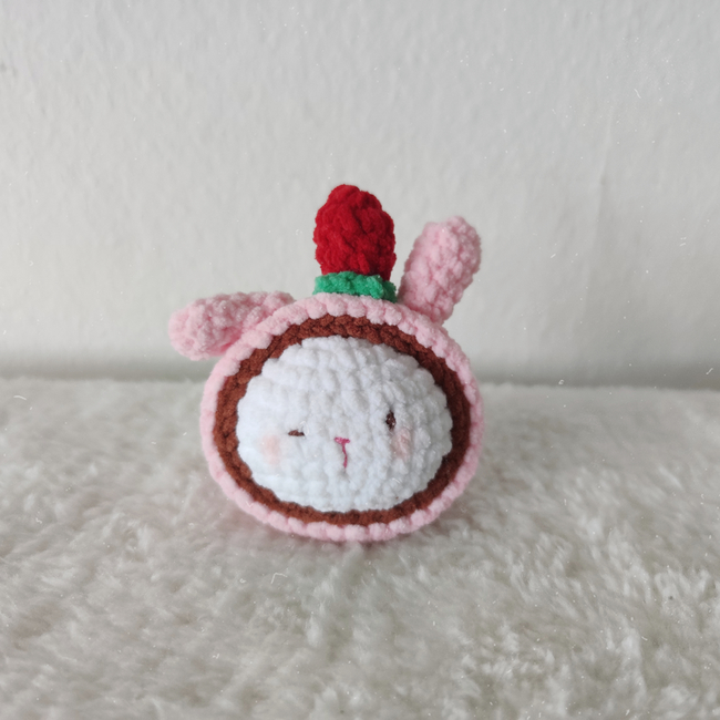 The Straw Bunny Lid Rose Print