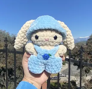 Baby Bunny in Hat and Overalls Pattern