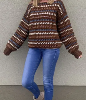 Womens Baggy Striped Sweater